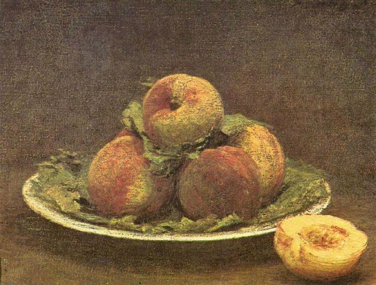 Henri Fantin-Latour Still Life with Peaches, oil painting image